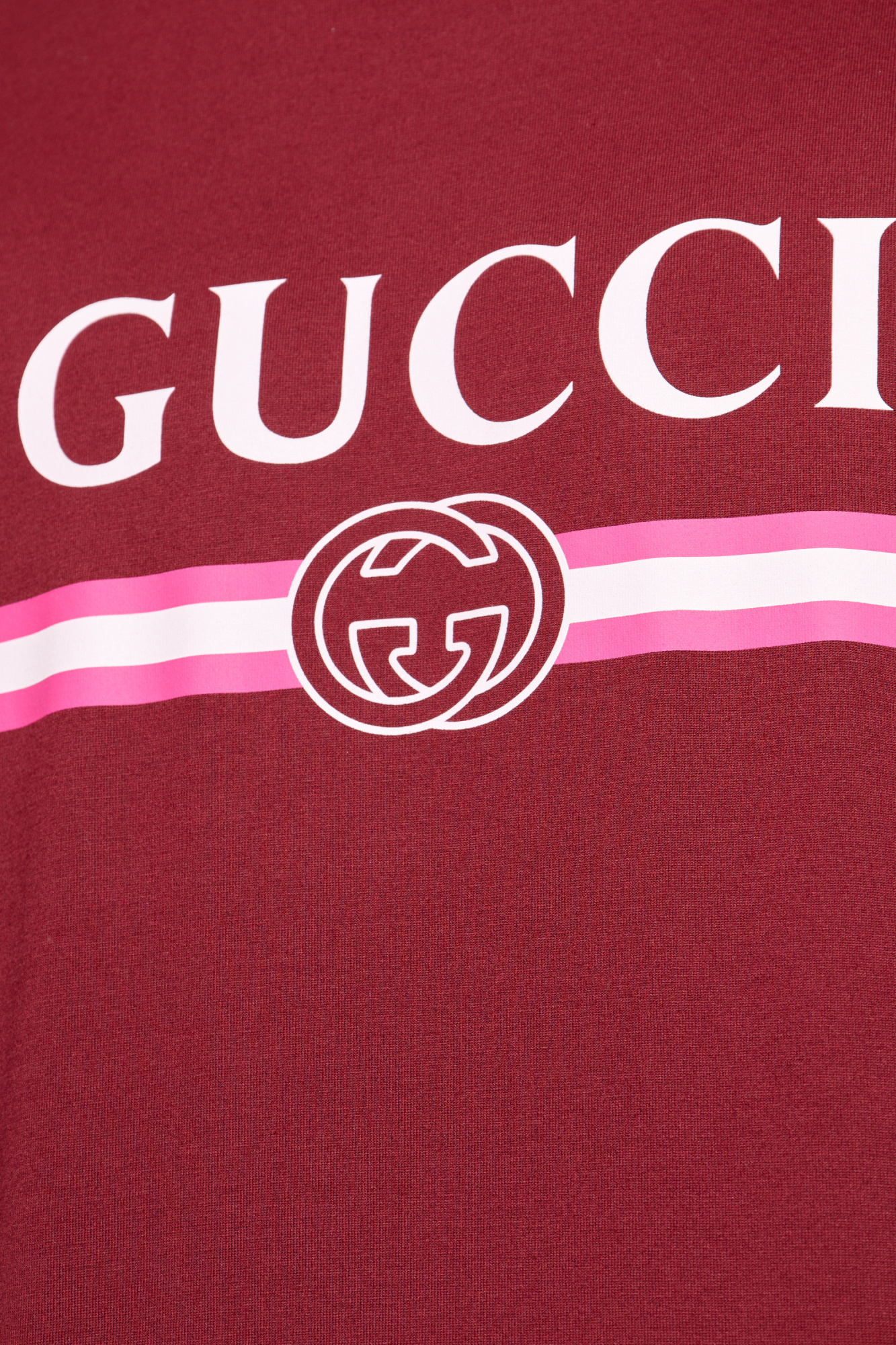 【GUCCI】関税込★ロゴTシャツ コットンジャージー Tシャツグッチ ロッソ アンコーラ（深い赤